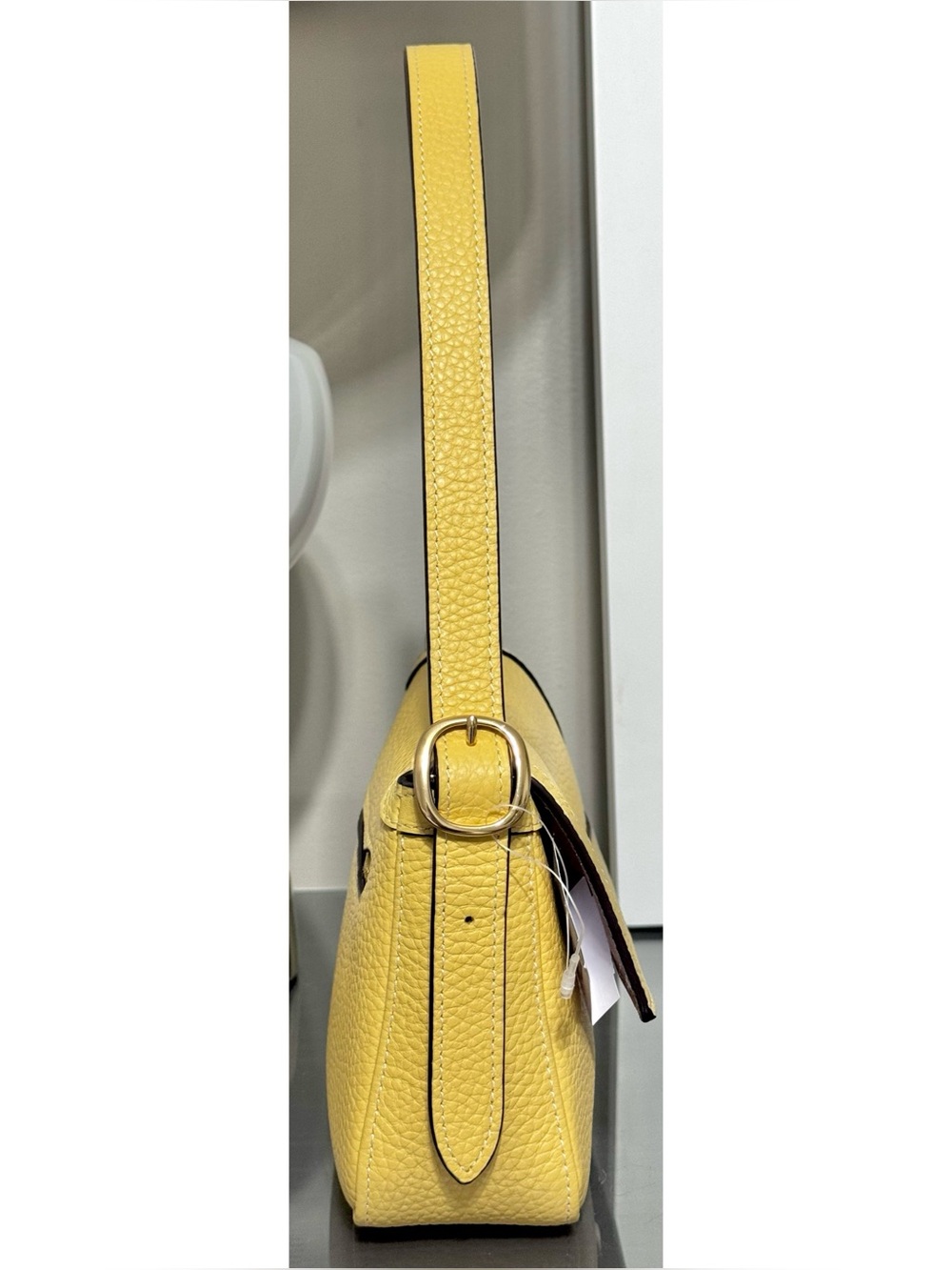 COACH Etta Small Flap Shoulder Bag, SOFT YELLOW - Picture 5 of 10